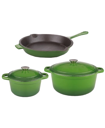 BergHOFF Neo 5pc Cast Iron Dutch Oven Set with 10" Fry Pan