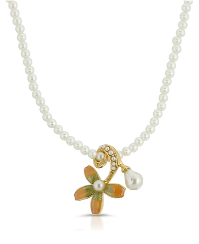 2028 Enamel Fantasia Fiori Floral Pendant