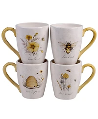 Certified International Bee Sweet 4-Pc. Mugs asst.
