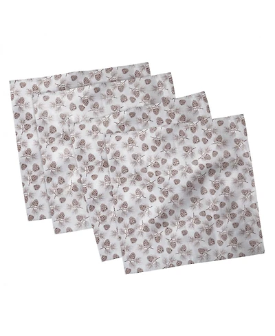 Ambesonne Pine Cone Set of 4 Napkins, 12" x 12"