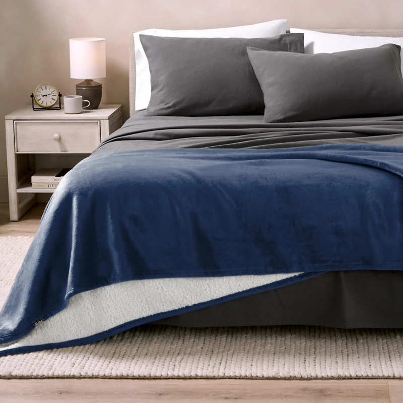 Bare Home Fleece Sherpa Twin/Twin Xl Blanket