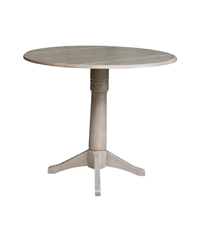 International Concepts 42" Round Dual Drop Leaf Pedestal Table