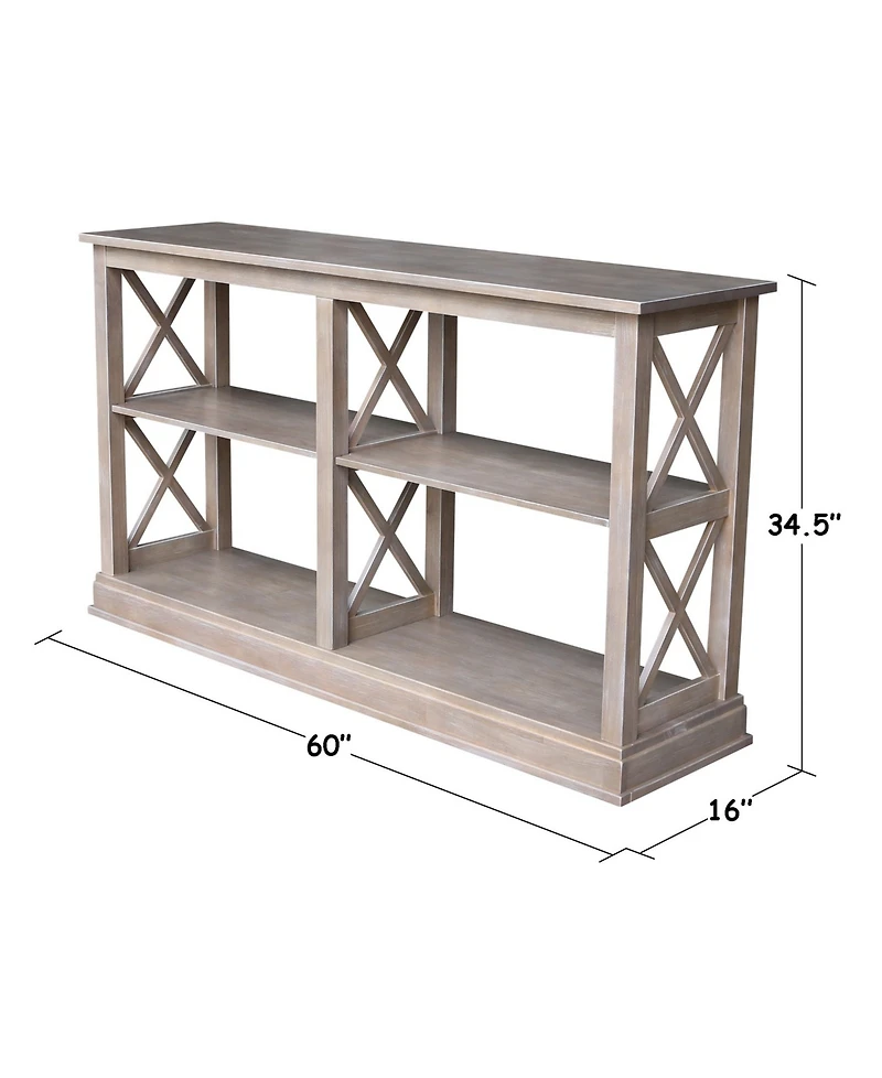 International Concepts Hampton Sofa Server Table with Shelves