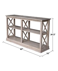 International Concepts Hampton Sofa Server Table with Shelves