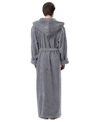 Arus Men's Thick Full Ankle Length Hooded Turkish Cotton Bathrobe