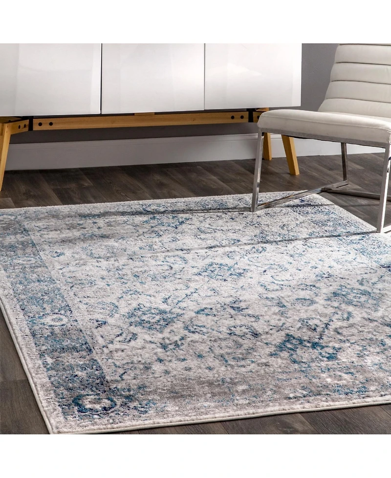 nuLoom Citadel Vintage-Inspired Anaelle Blue 8' x 10' Area Rug