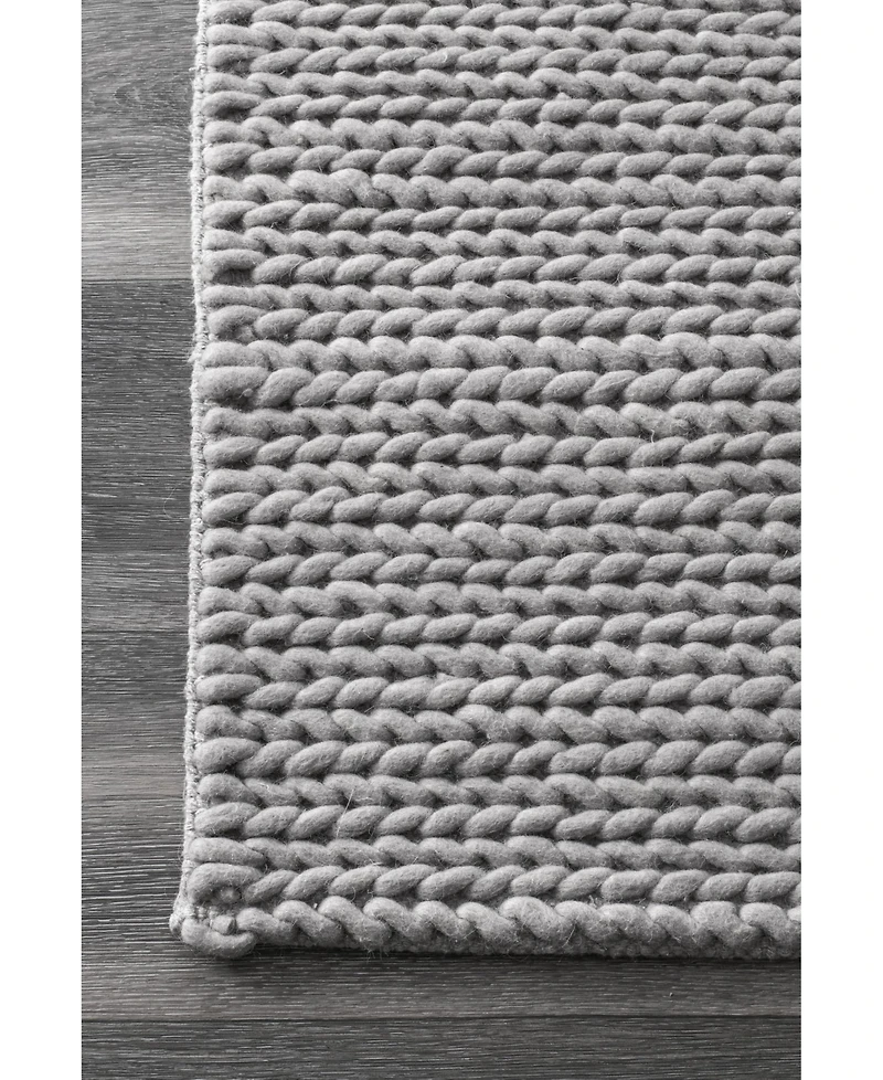 nuLoom Textures Handwoven Caryatid Solid 8' x 10' Area Rug