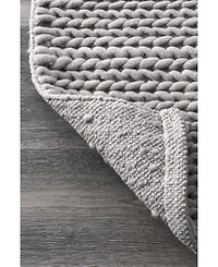 nuLoom Textures Handwoven Caryatid Solid 5' x 8' Area Rug