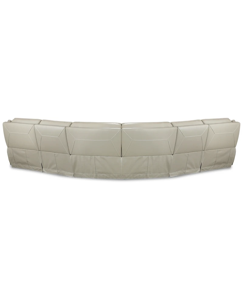 Lenardo 5-Pc. Leather Sectional with Power Motion Recliners