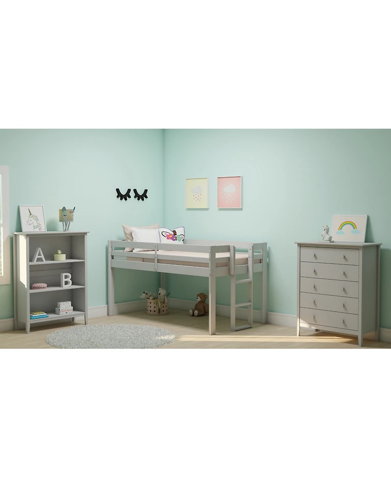 Alaterre Furniture Jasper Twin Wood Junior Loft Bed