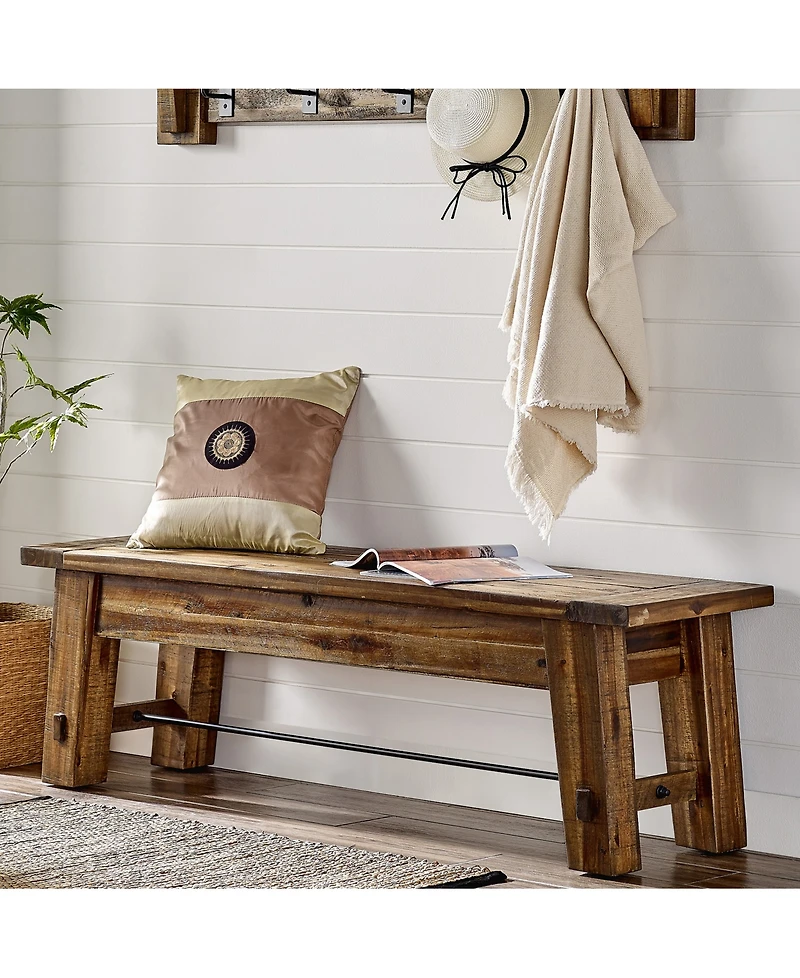 Alaterre Furniture Durango Wood Entryway and Dining Bench