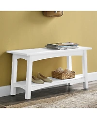 Alaterre Furniture Craftsbury Wood Entryway Bench