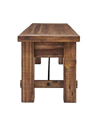 Alaterre Furniture Durango Industrial Wood Coat Hook Shelf and Bench Set