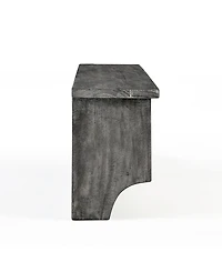 Alaterre Furniture Pomona Metal and Wood Entryway Coat Hook with Storage Cubbies