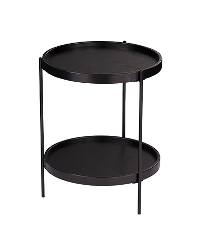 Southern Enterprises Kanabi Round Farmhouse Style End Table