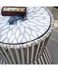 Southern Enterprises Anisa Round Outdoor Side Table