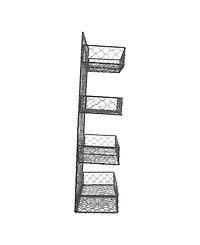 Design Imports Double Wide 4 Row Chicken Wire Spice Rack