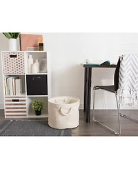 Design Imports Polyester Bin Variegated Rectangle Medium