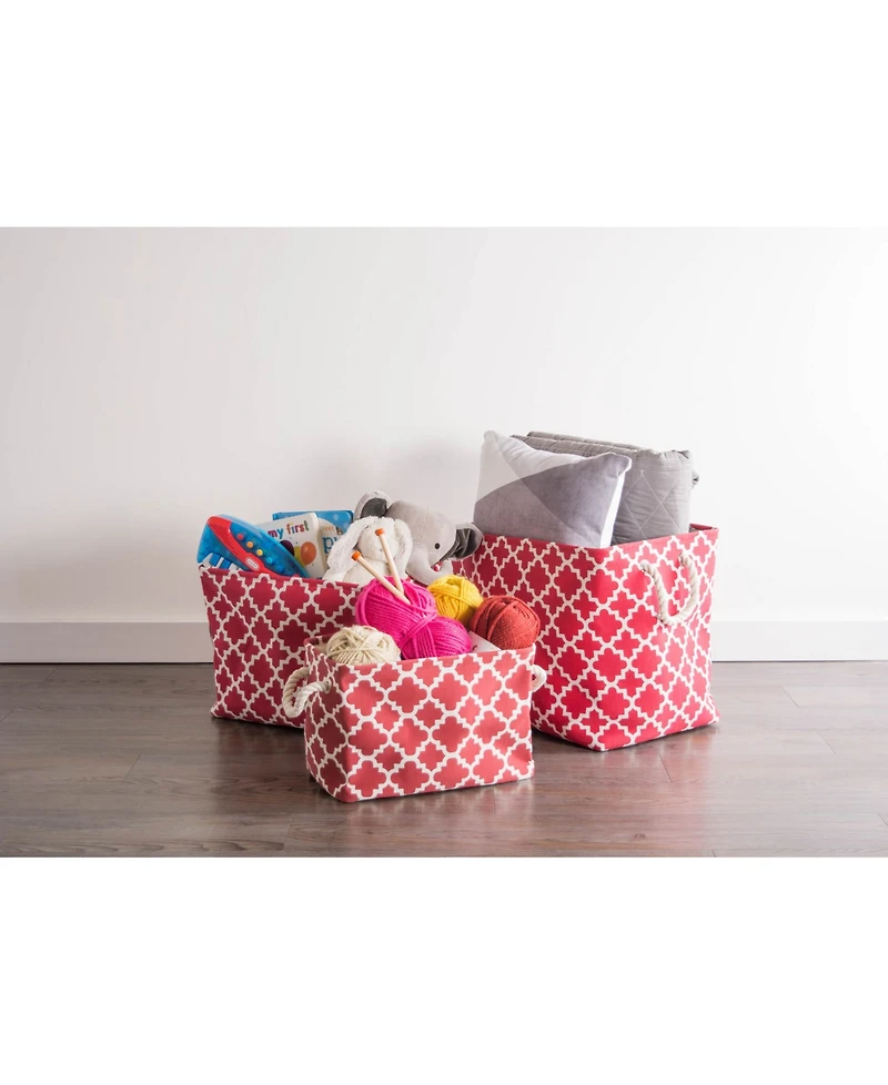 Design Imports Variegated Polyester Storage Bin