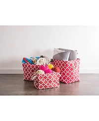 Design Imports Variegated Polyester Storage Bin