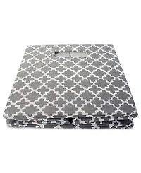 Design Imports Square Lattice Print Polyester Storage Bin