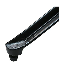 Round Lattice Design Cast Aluminum Outdoor Patio Table with Umbrella Hole, Black