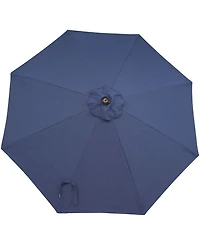 9-Foot Patio Umbrella with Fade Resistant Canopy - Auto Tilt and Crank - Rust-Resistant Aluminum Pole - Navy Blue