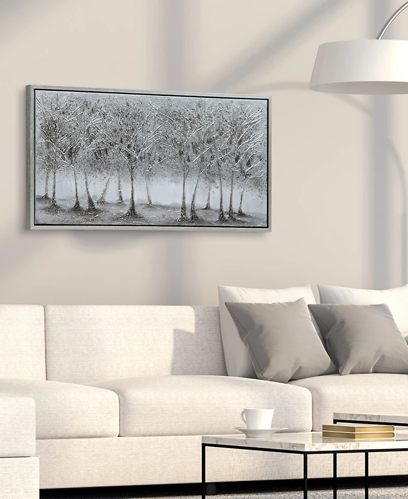Empire Art Direct Solitary Field Textured Metallic Hand Painted Wall Art by Martin Edwards, 24" x 48" x 1.5"