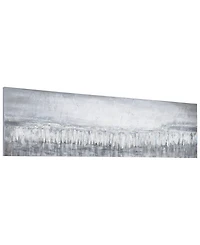 Empire Art Direct Silver Dust Textured Metallic Hand Painted Wall Art by Martin Edwards, 20" x 72" x 1.5"