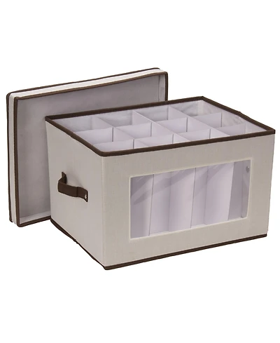 Household Essentials Holiday Stemware Storage Box