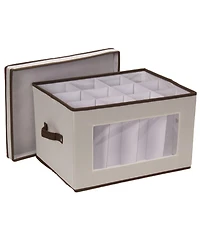 Household Essentials Holiday Stemware Storage Box