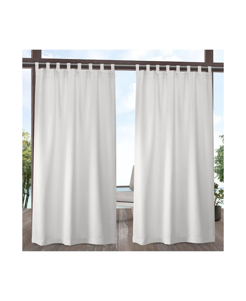 Exclusive Home Curtains Indoor - Outdoor Solid Cabana Tab Top Curtain Panel Pair