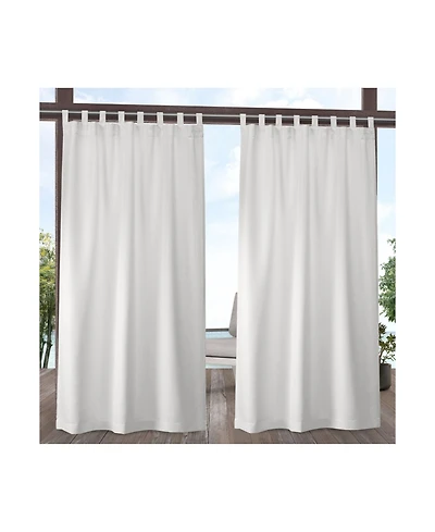 Exclusive Home Curtains Indoor - Outdoor Solid Cabana Tab Top Curtain Panel Pair