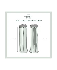 Exclusive Home Curtains Academy Total Blackout Grommet Top Curtain Panel Pair, 52" x 84"
