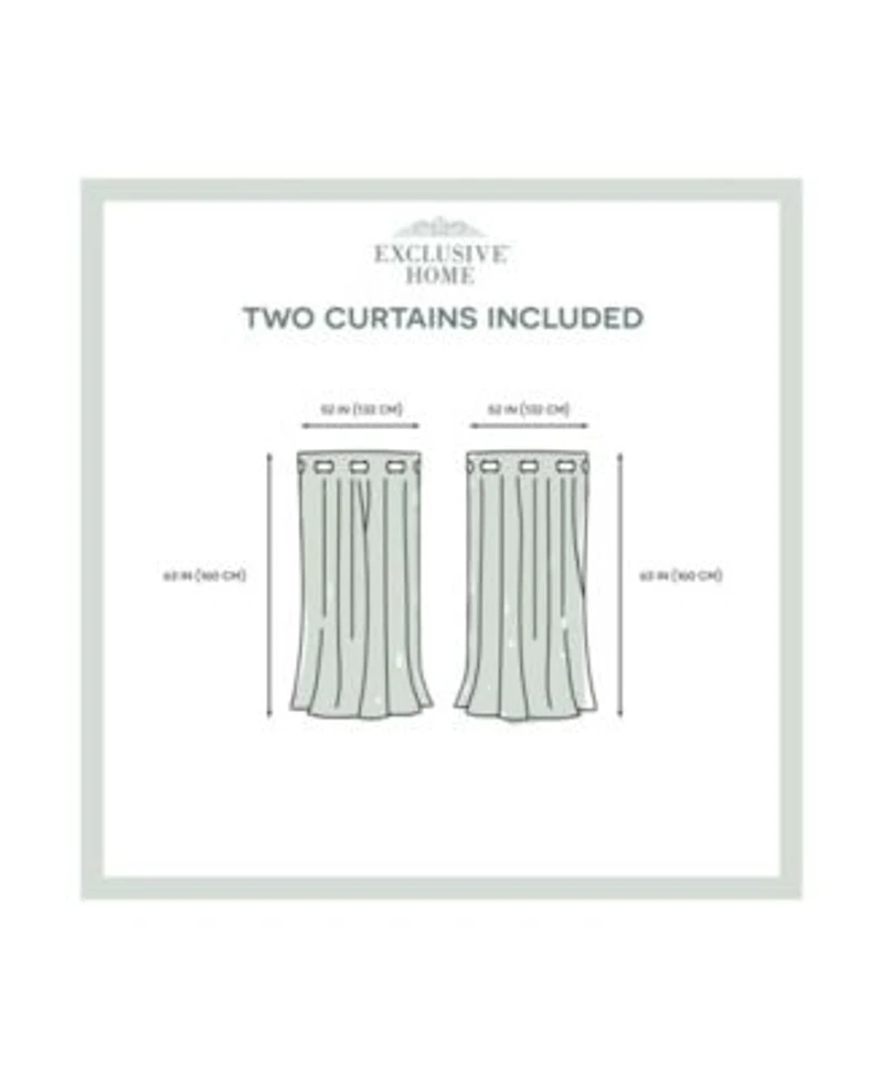 Exclusive Home Curtains Academy Total Blackout Grommet Top Curtain Panel Pair