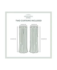 Exclusive Home Curtains Indoor Outdoor Solid Cabana Grommet Top Curtain Panel Pair