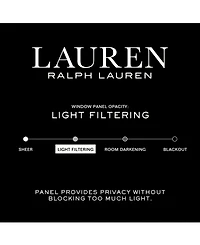 Lauren Ralph Vienna Light Filtering Back Tab Rod Pocket Curtain Panel