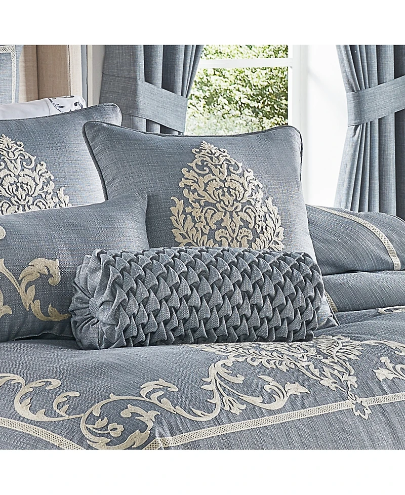 J Queen New York Aurora Neckroll Decorative Pillow, 17" x 7"