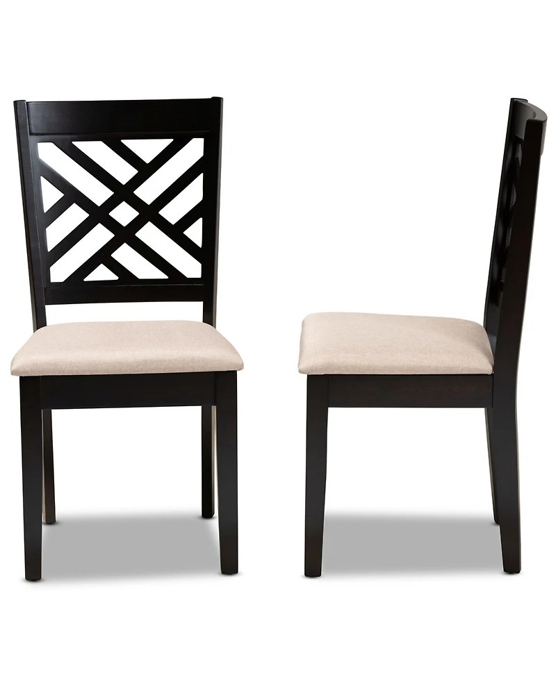 Furniture Caron Transitional 2 Piece Dining Chair Set with Seat