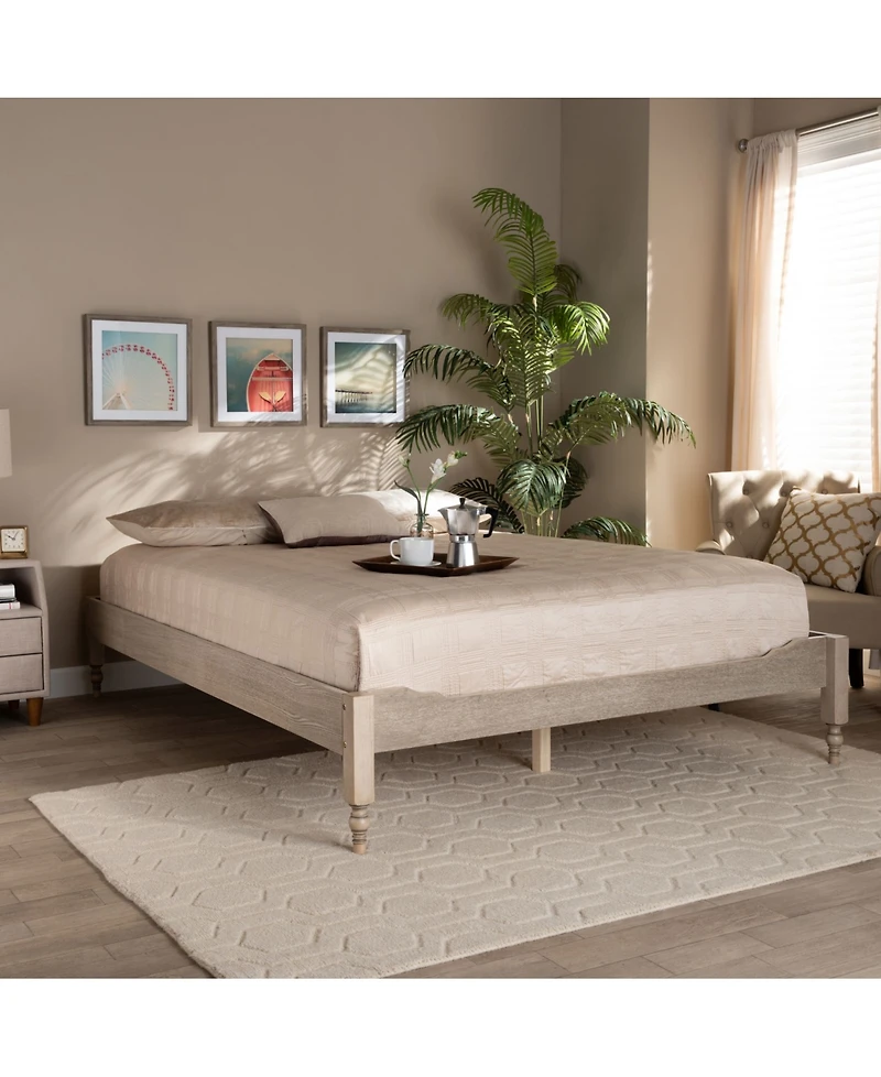 Furniture Laure French Bohemian Queen Size Bed Frame