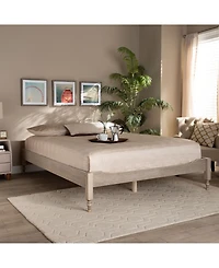Furniture Laure French Bohemian Queen Size Bed Frame