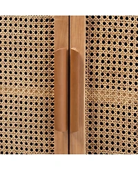 Furniture Alina Mid-Century Modern Finished 2 Door Accent Storage Cabinet