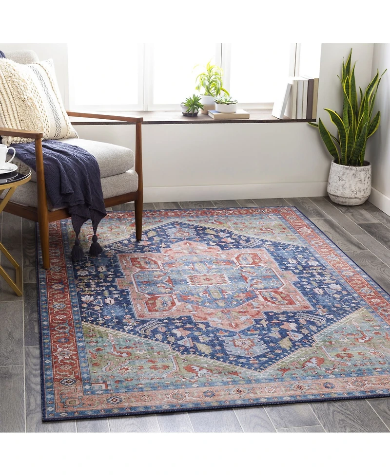 Livabliss Iris Irs-2312 Navy 3'6" x 5'6" Area Rug