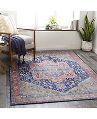 Livabliss Iris Irs-2312 Navy 3'6" x 5'6" Area Rug