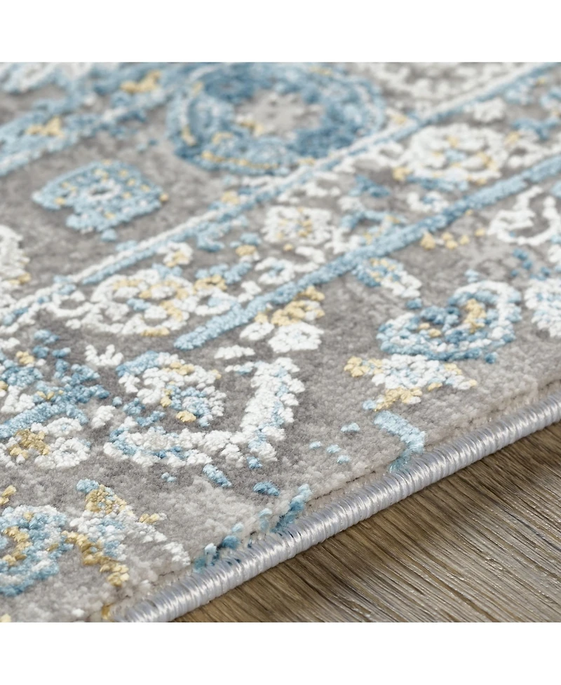 Surya Solar Sor-2314 Gray 3' x 8' Runner Area Rug