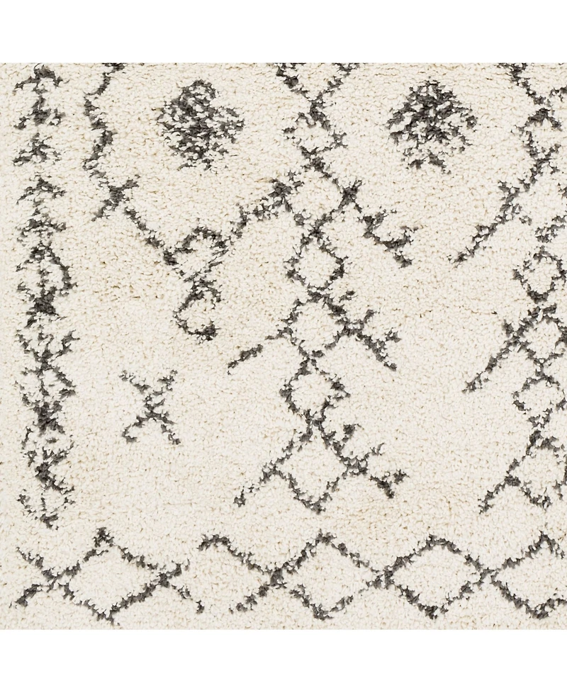 Livabliss Berber Shag Bbe-2302 Charcoal 2' x 2'11" Area Rug