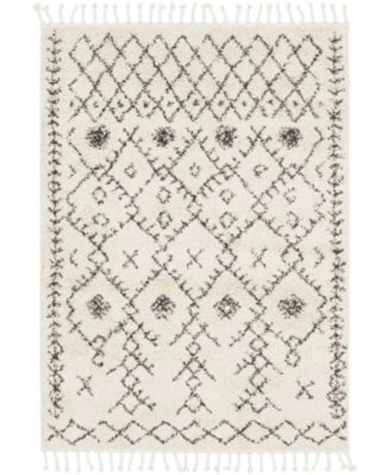 Livabliss Berber Shag Bbe Charcoal Area Rug