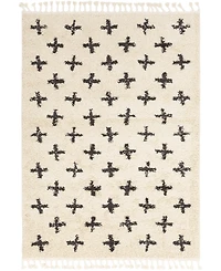 Livabliss Berber Shag Bbe- Charcoal 5'3" x 7'3" Area Rug