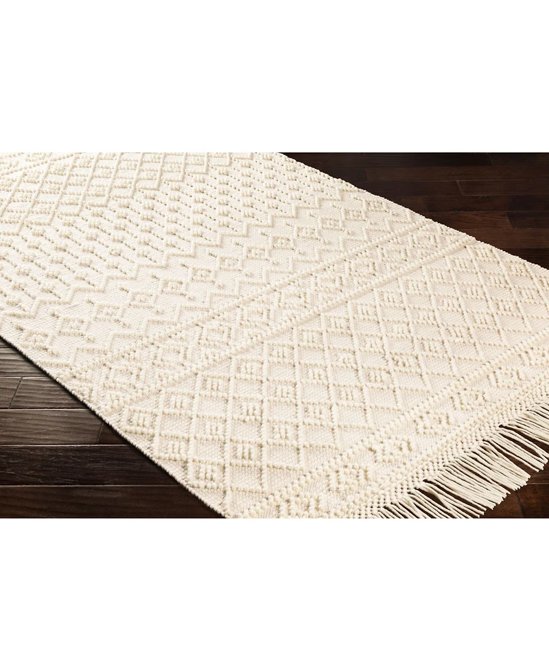 Livabliss Farmhouse Tassels Fts-2305 White 2'6" x 8' Runner Area Rug