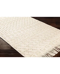 Livabliss Farmhouse Tassels Fts-2305 White 2'6" x 8' Runner Area Rug